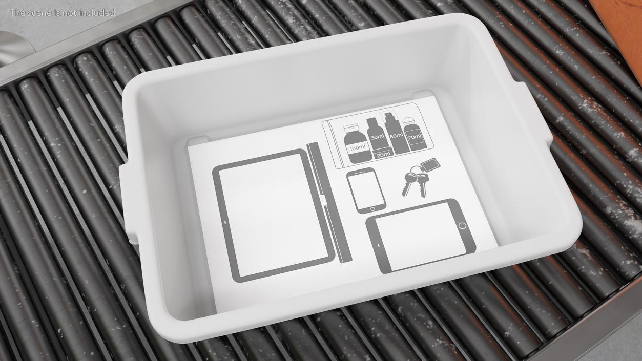 Airport Security Check Tray 3D