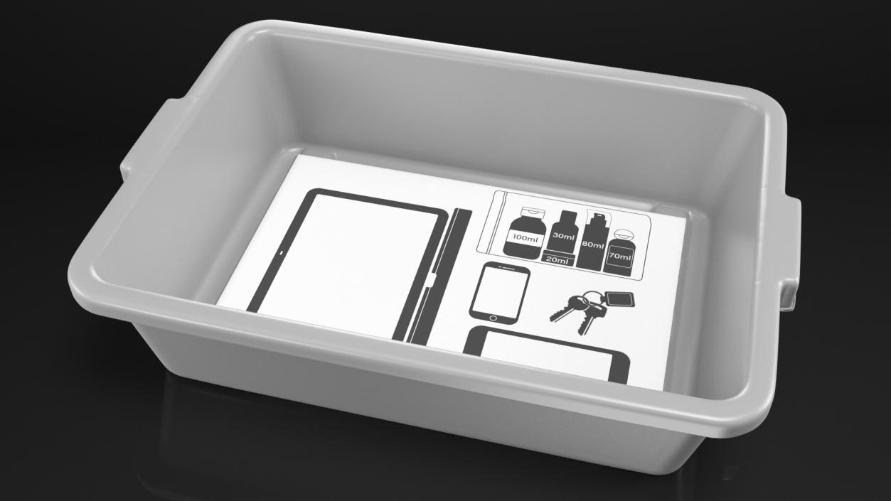 Airport Security Check Tray 3D