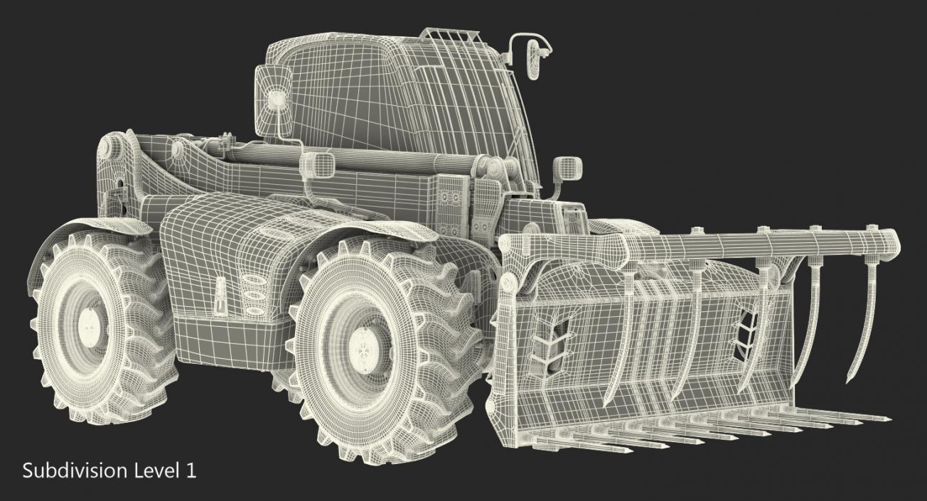 Hydraulic Telehandler Grabber Generic 3D