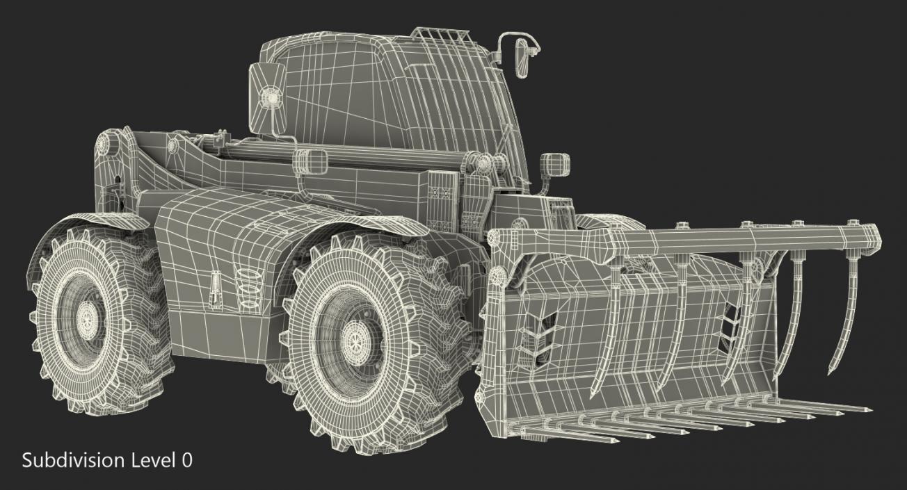 Hydraulic Telehandler Grabber Generic 3D