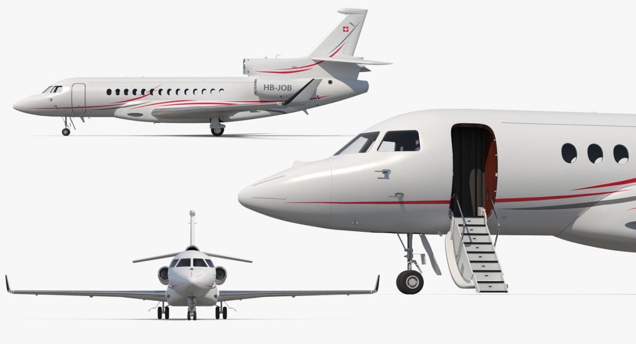 3D Dassault Falcon 7X model