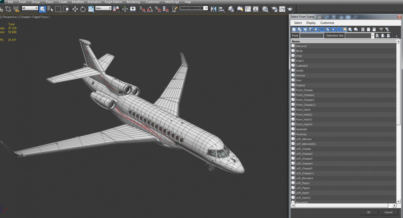 3D Dassault Falcon 7X model