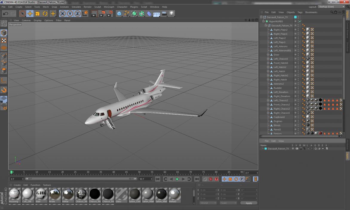 3D Dassault Falcon 7X model