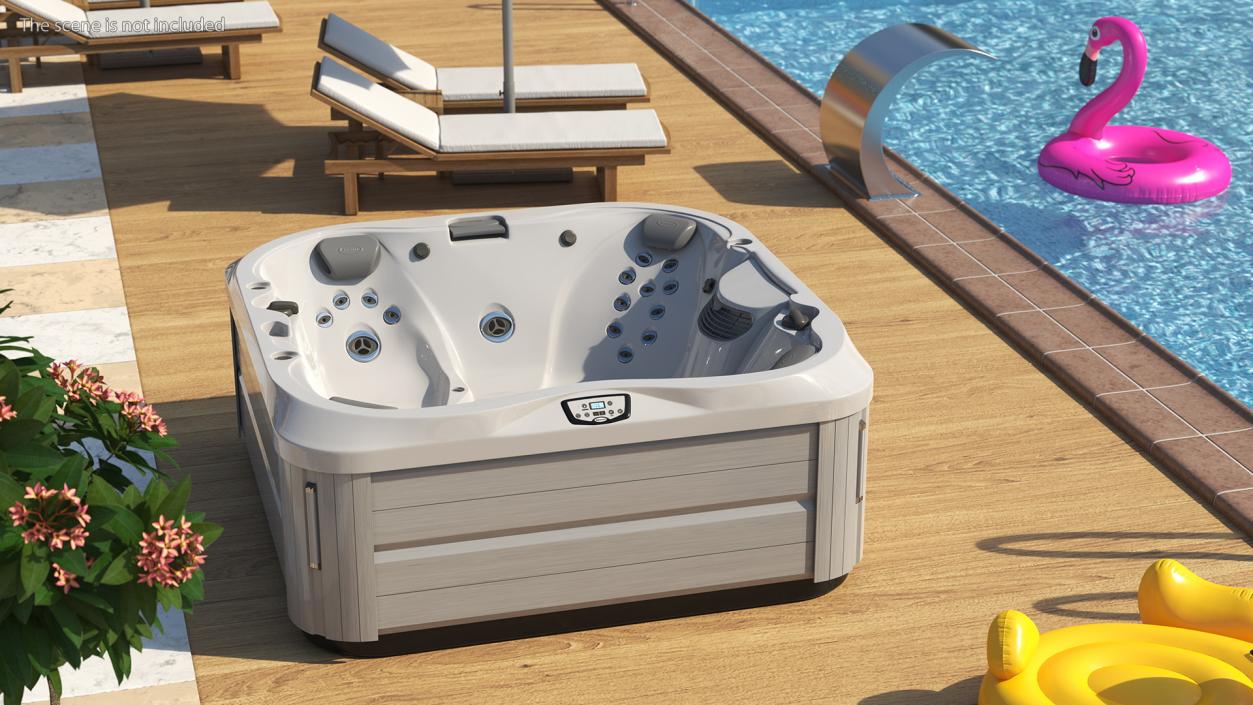 3D Jacuzzi J 335 Hot Tub Grey