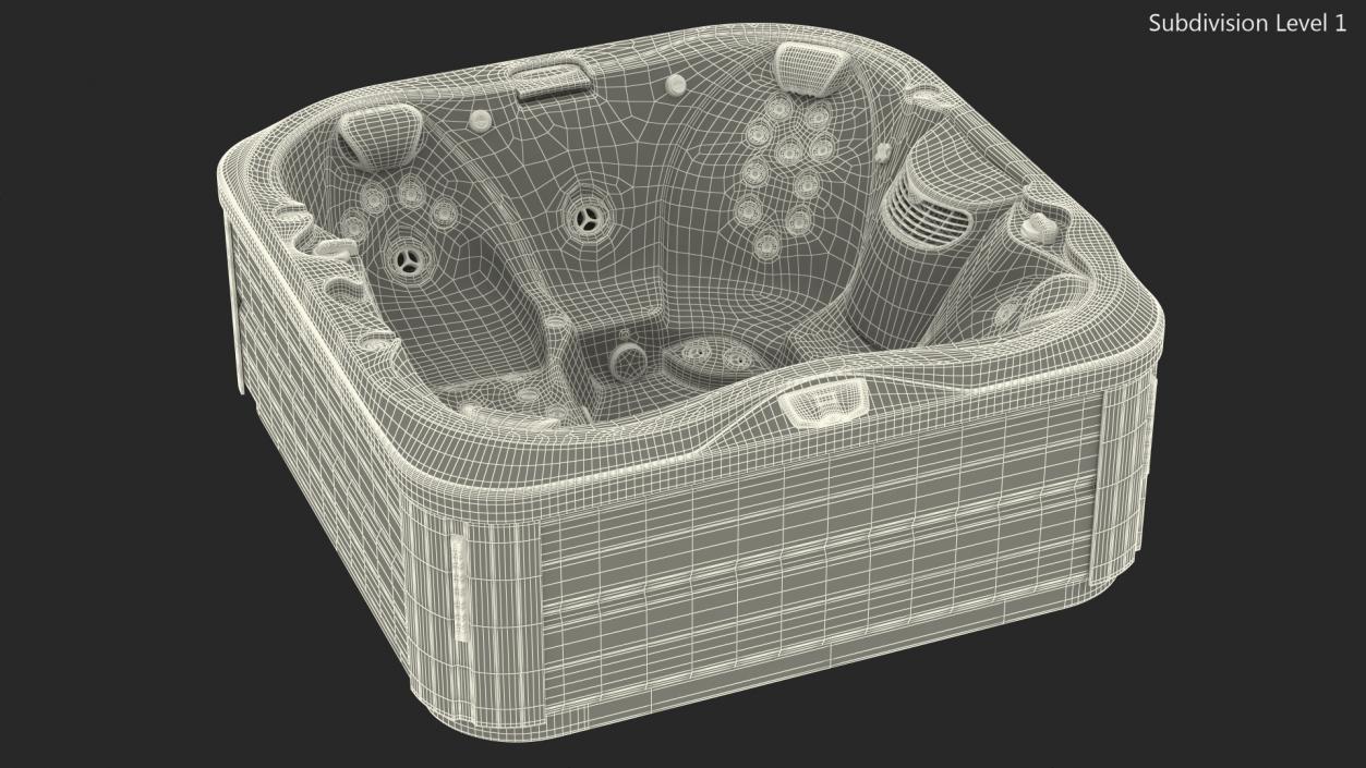 3D Jacuzzi J 335 Hot Tub Grey