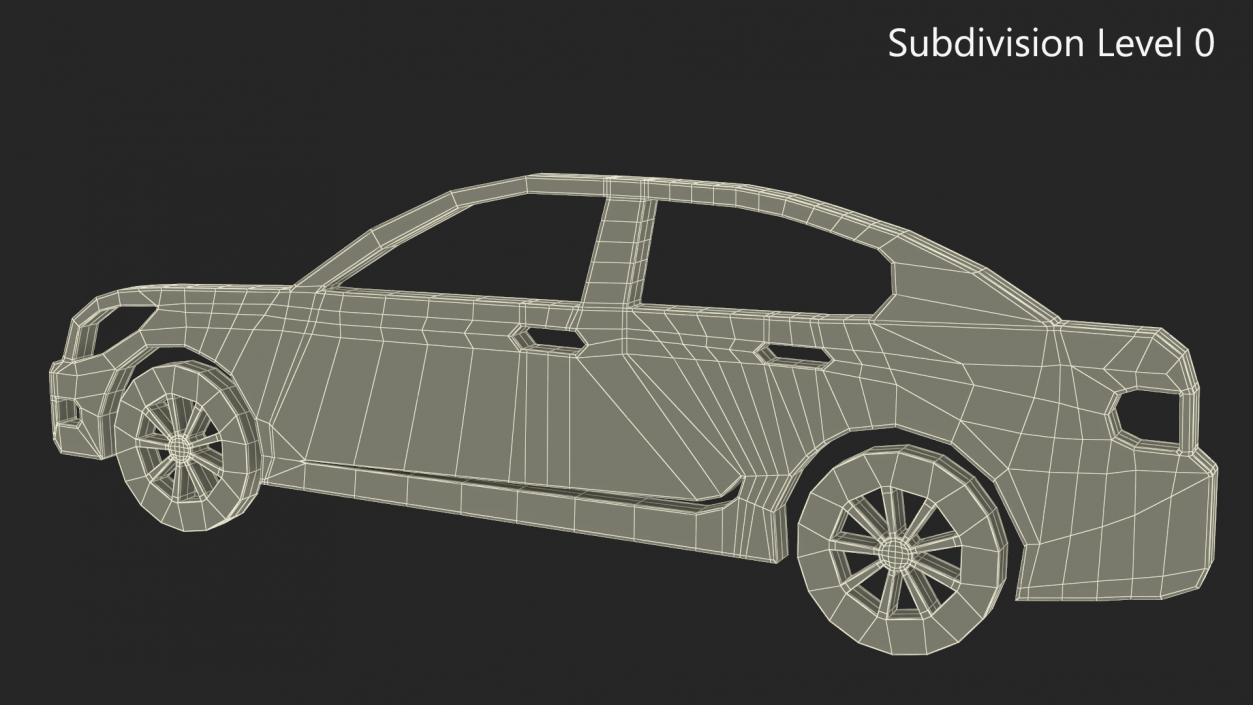 3D model Car Sedan Silhouette