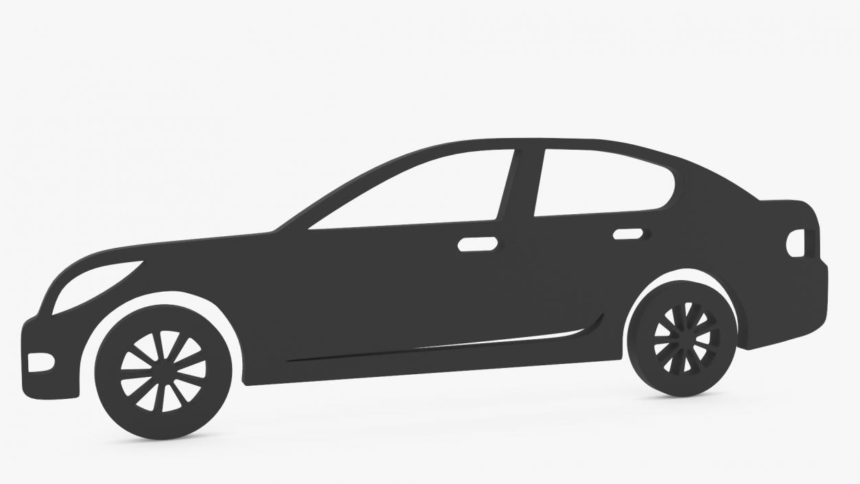 3D model Car Sedan Silhouette