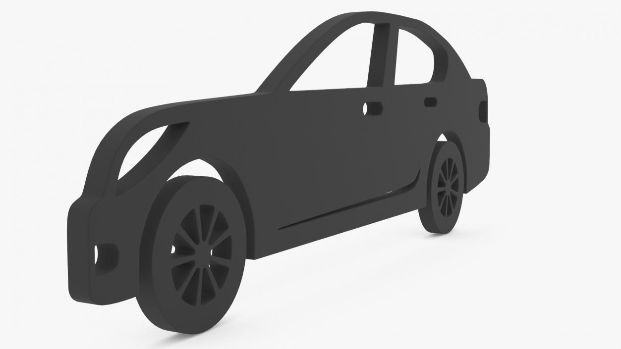 3D model Car Sedan Silhouette