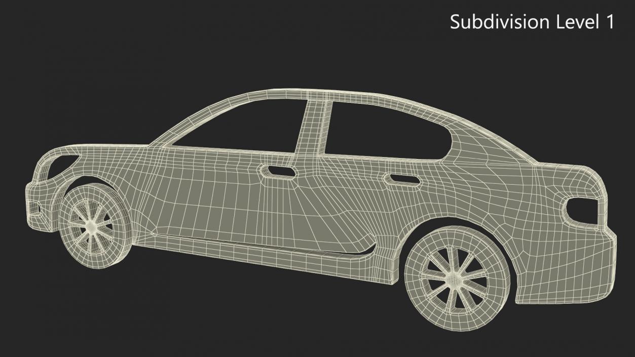 3D model Car Sedan Silhouette