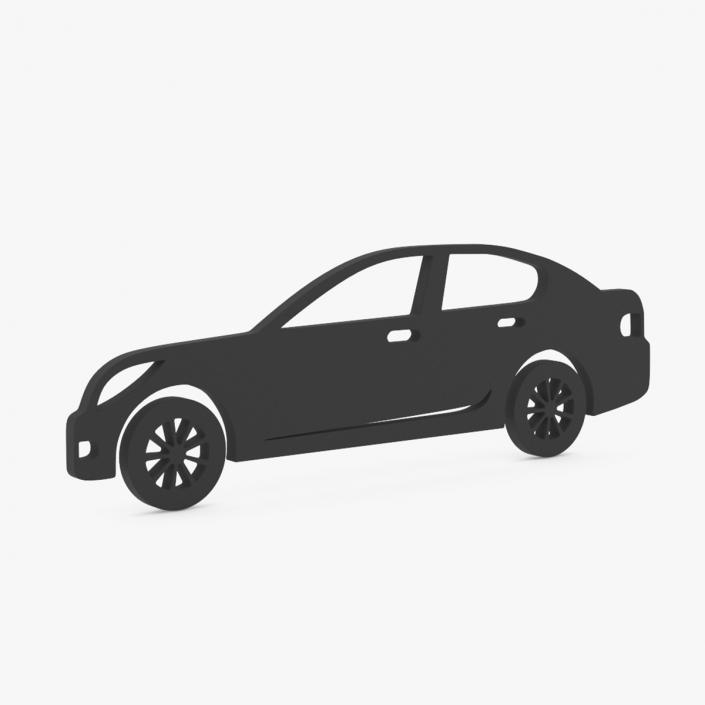 3D model Car Sedan Silhouette