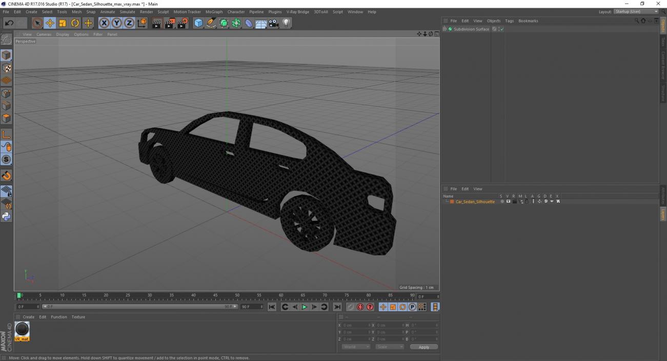 3D model Car Sedan Silhouette