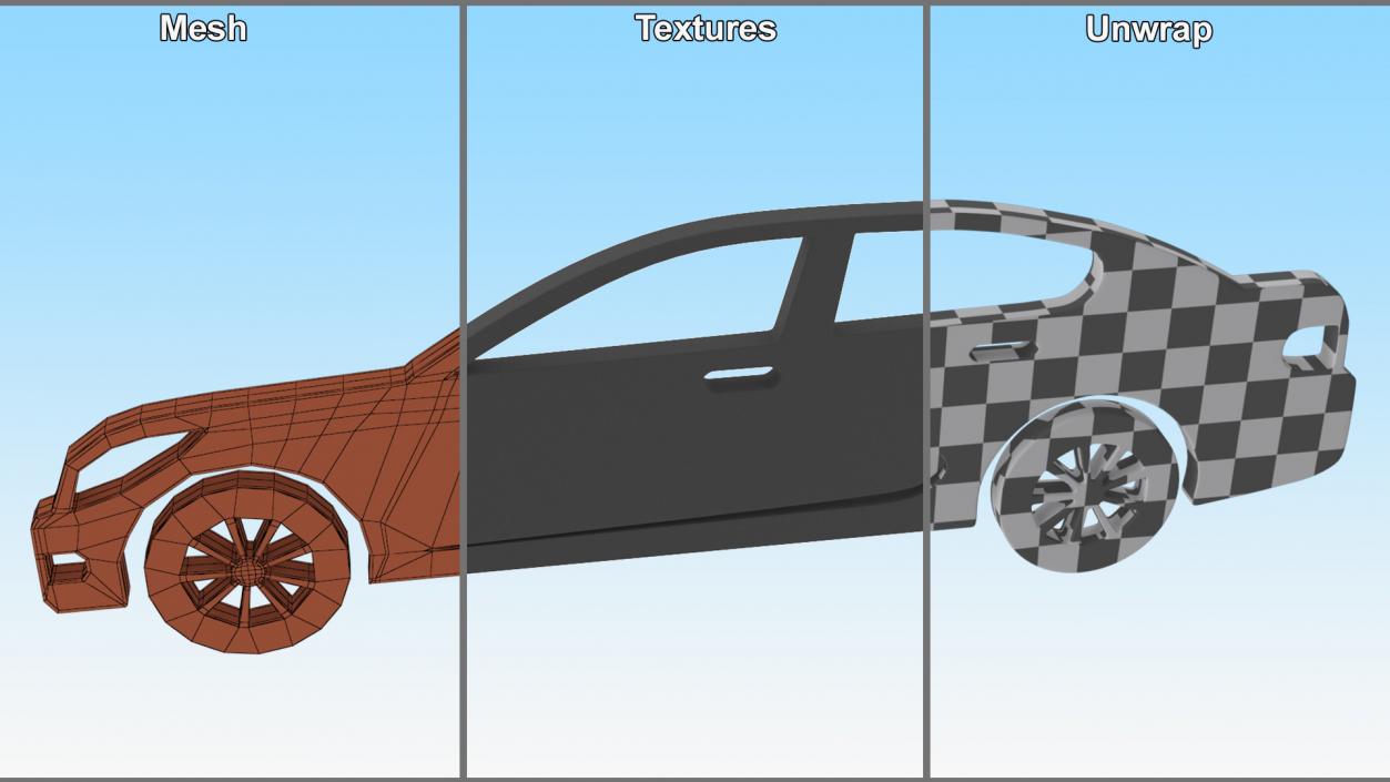 3D model Car Sedan Silhouette