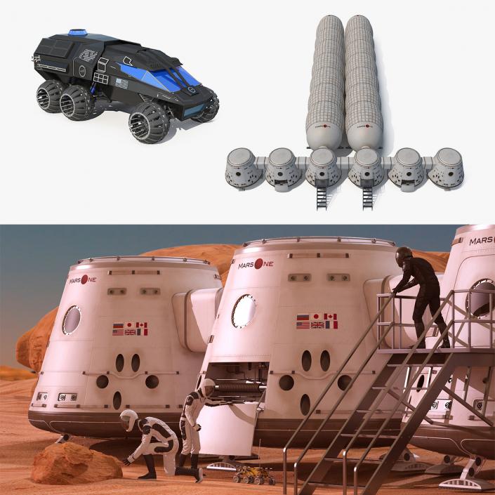 Mars Colony 3D Models Collection 3D