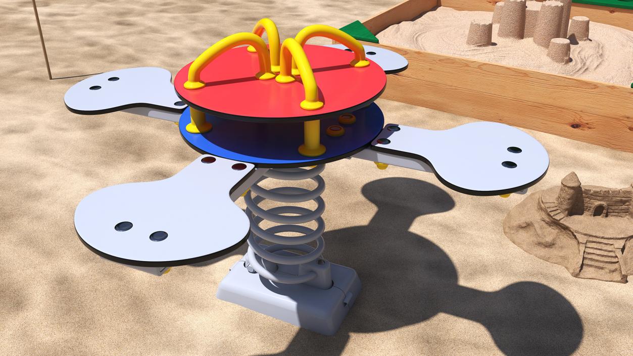 Outdoor Playground Flower Springer 3D model