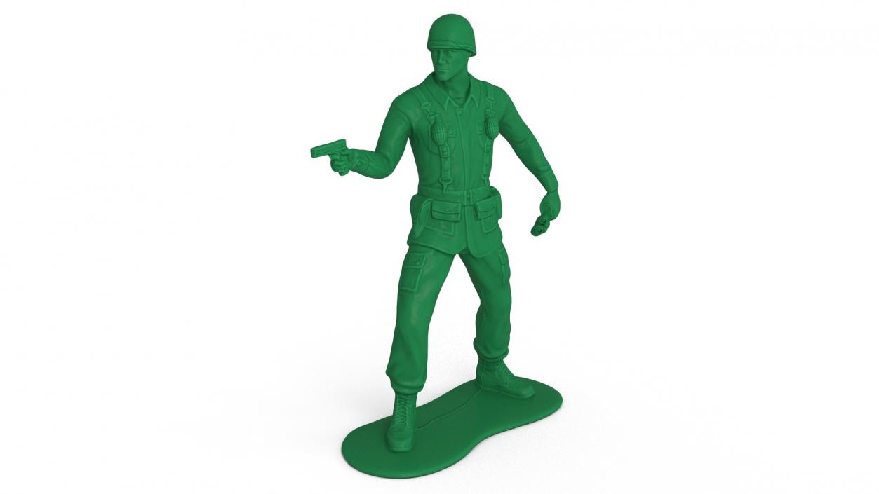 3D Green Plastic Toy Soldier Binoculars Pistol model