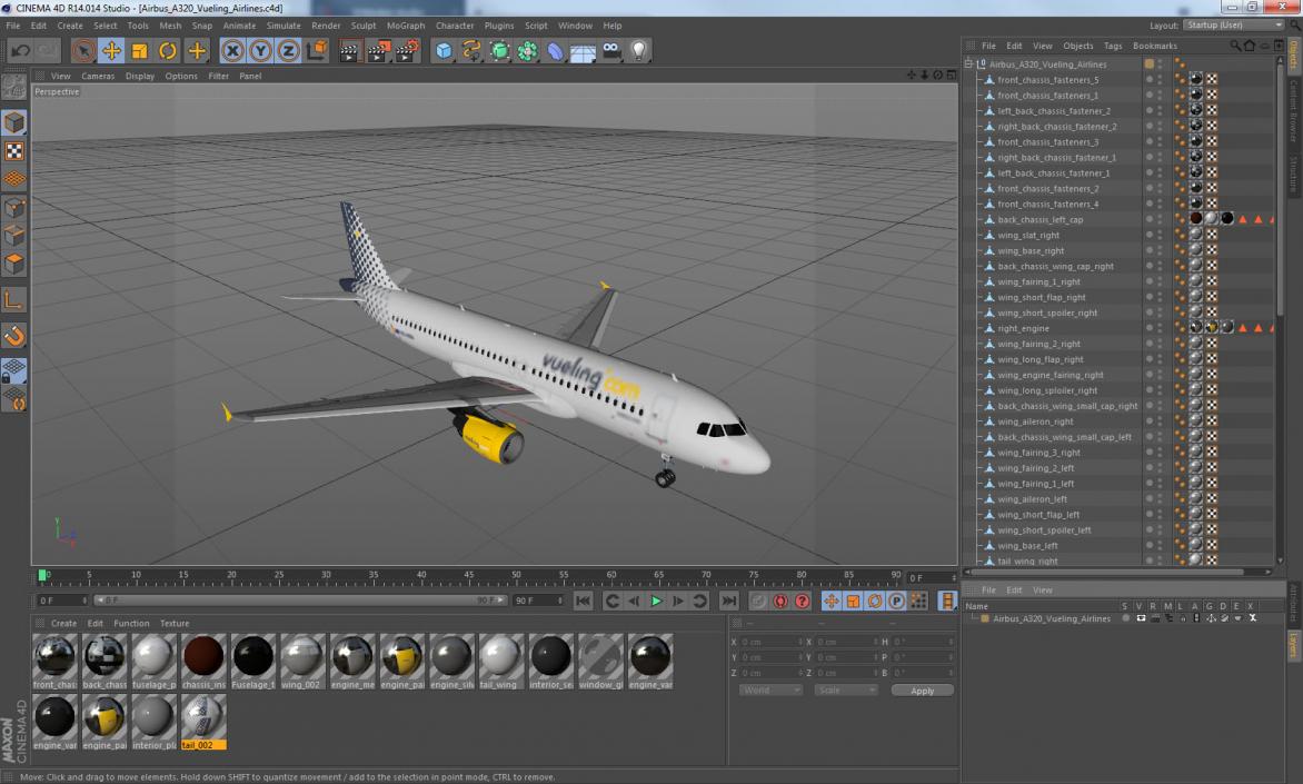 3D Airbus A320 Vueling Airlines model