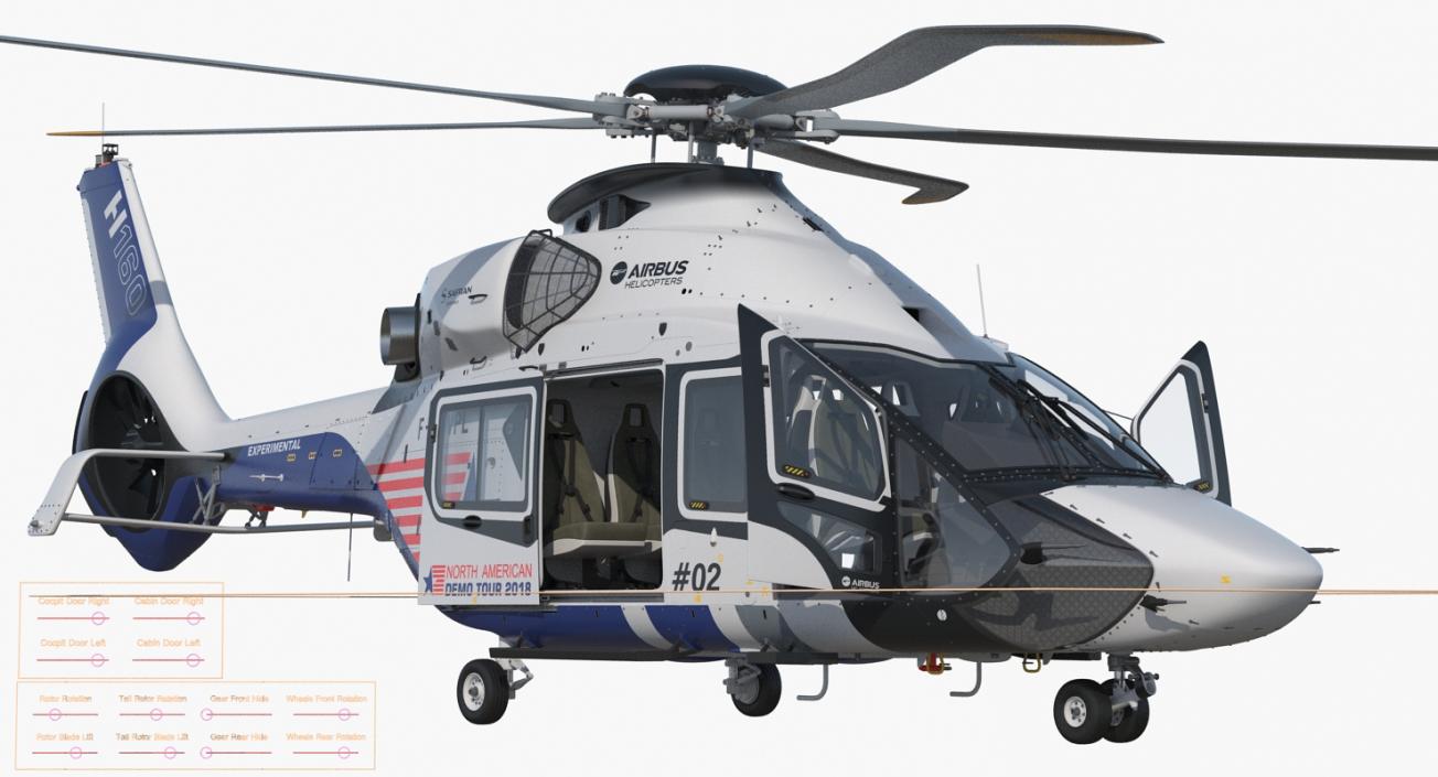 3D model Airbus Helicopters H160 Rigged