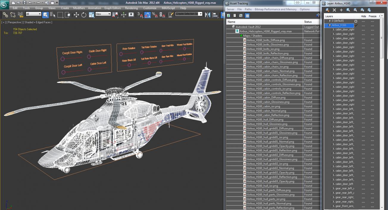 3D model Airbus Helicopters H160 Rigged