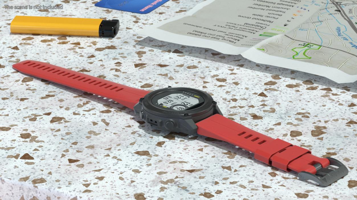 Dive Smartwatch Red Band 3D model