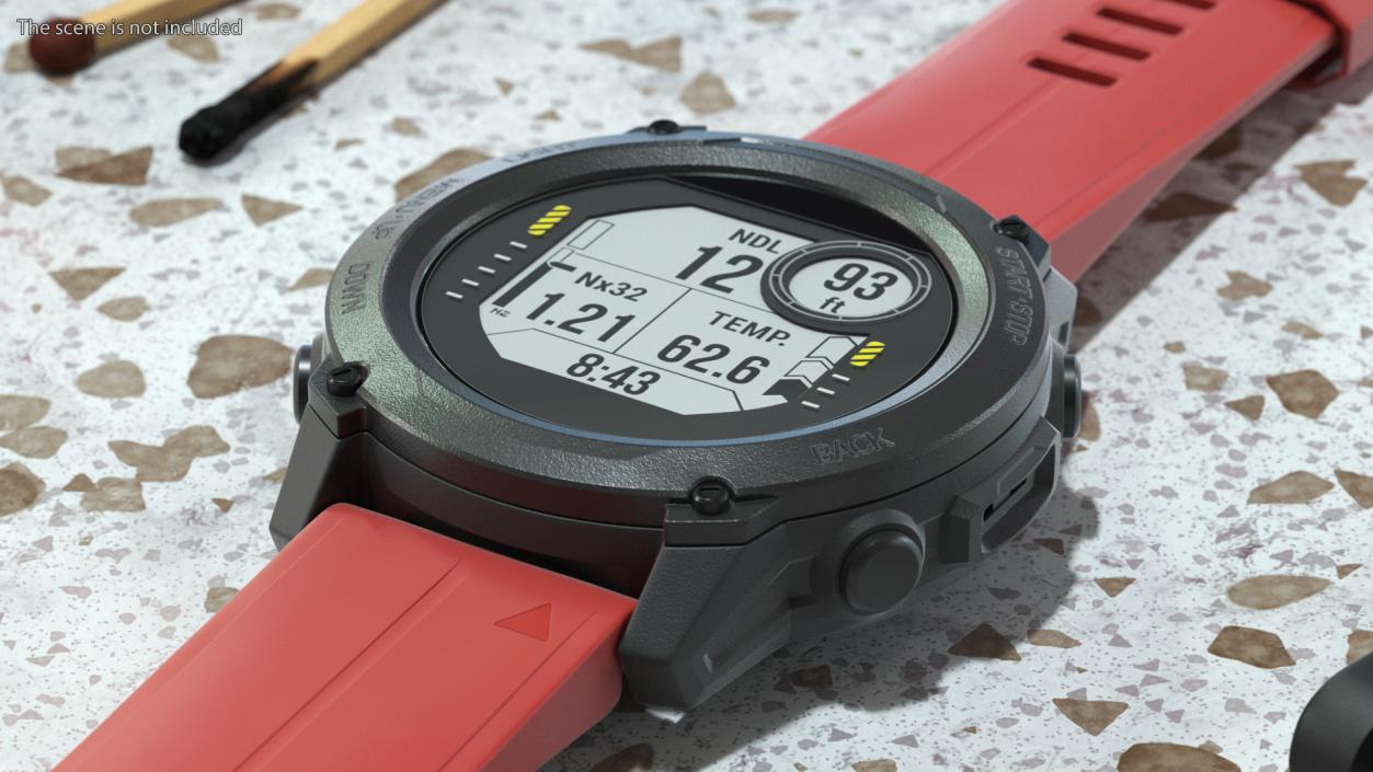 Dive Smartwatch Red Band 3D model