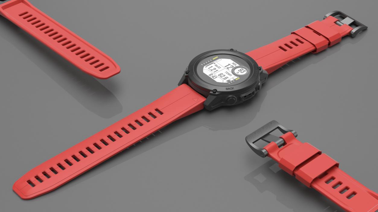 Dive Smartwatch Red Band 3D model