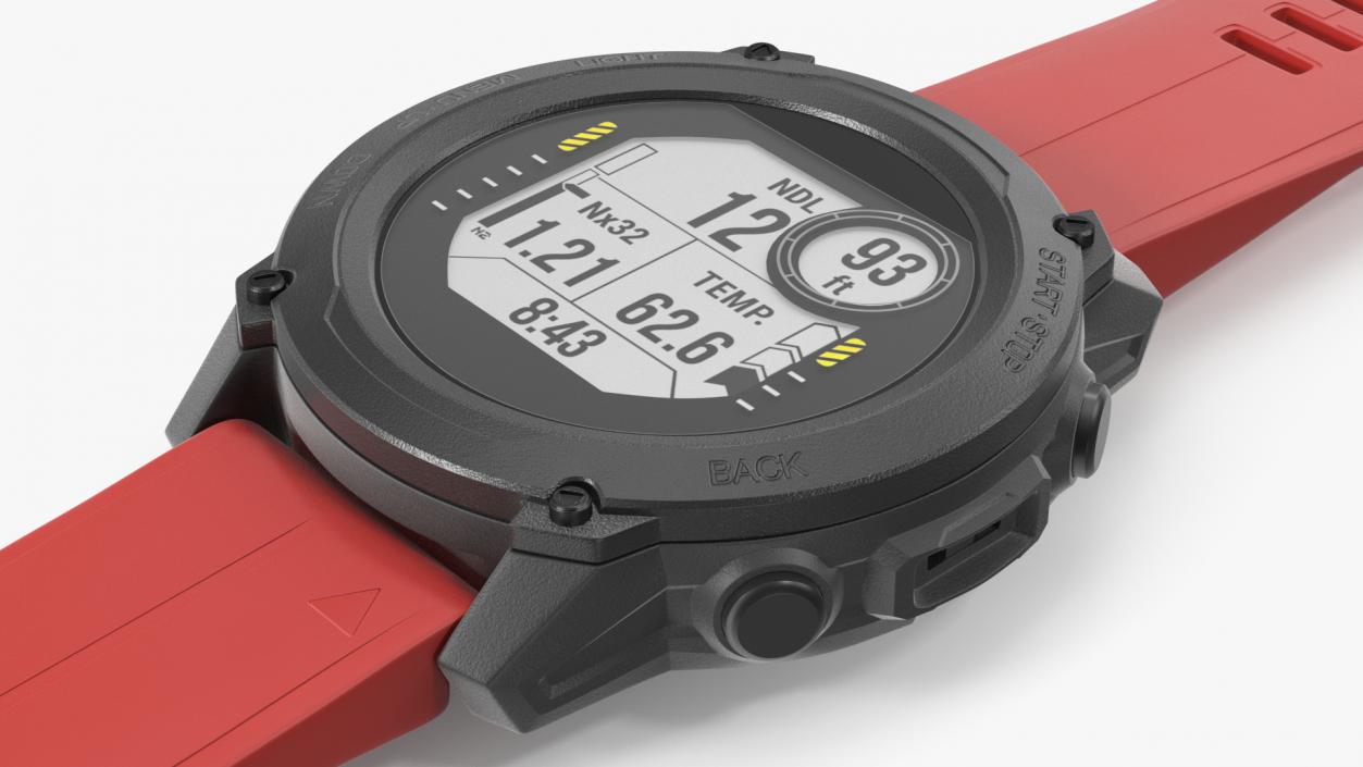 Dive Smartwatch Red Band 3D model