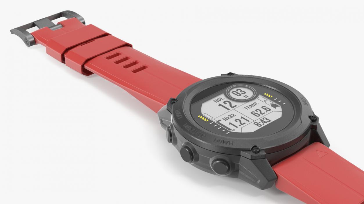 Dive Smartwatch Red Band 3D model