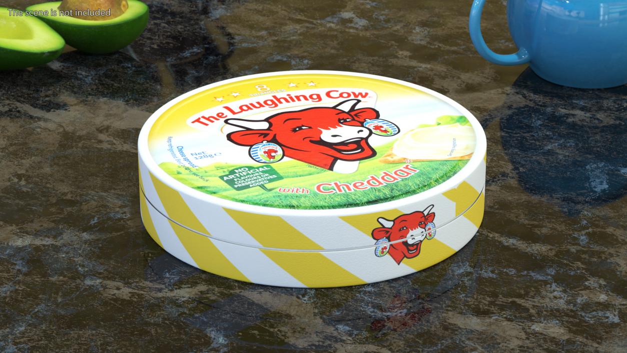 3D model Package of Creamy Cheese Laughing Cow Cheddar