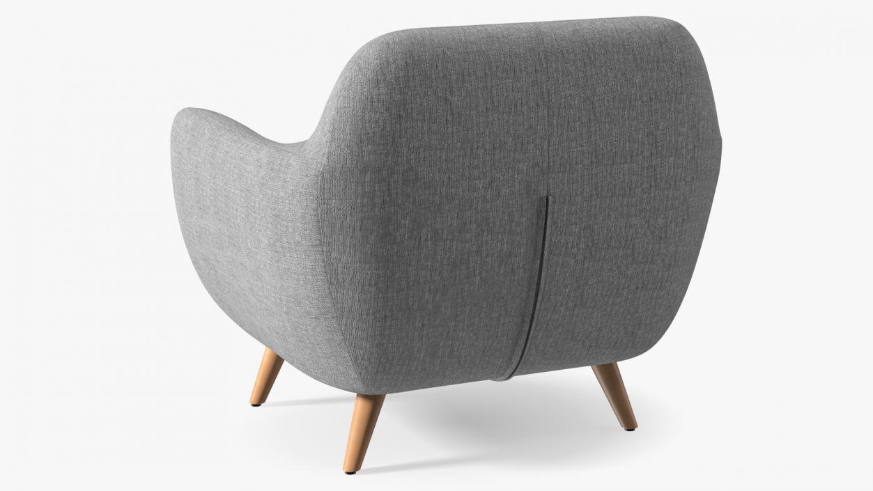 Comfy Armchair Grey 3D model