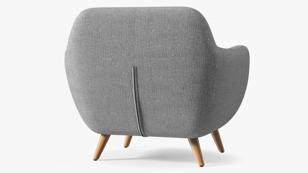 Comfy Armchair Grey 3D model