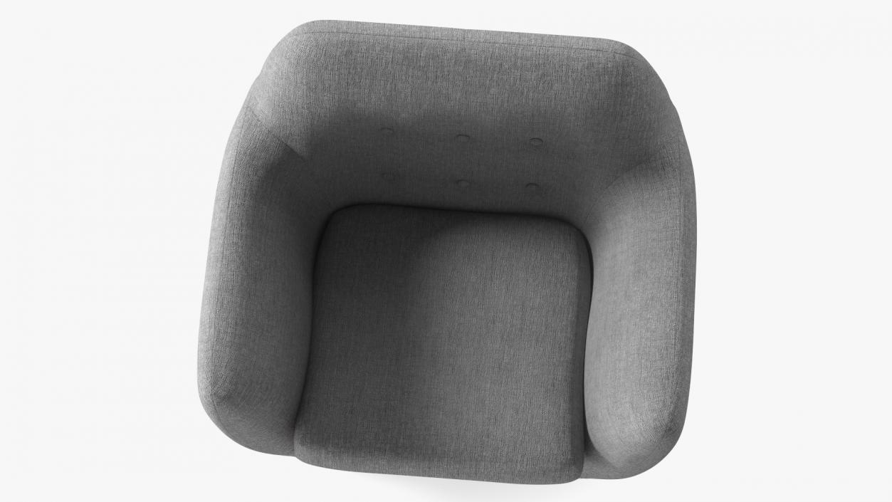 Comfy Armchair Grey 3D model