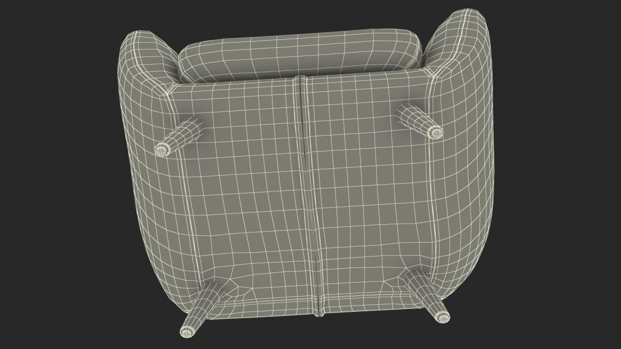 Comfy Armchair Grey 3D model