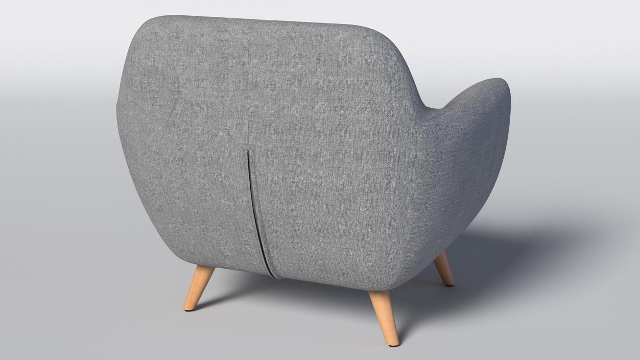 Comfy Armchair Grey 3D model