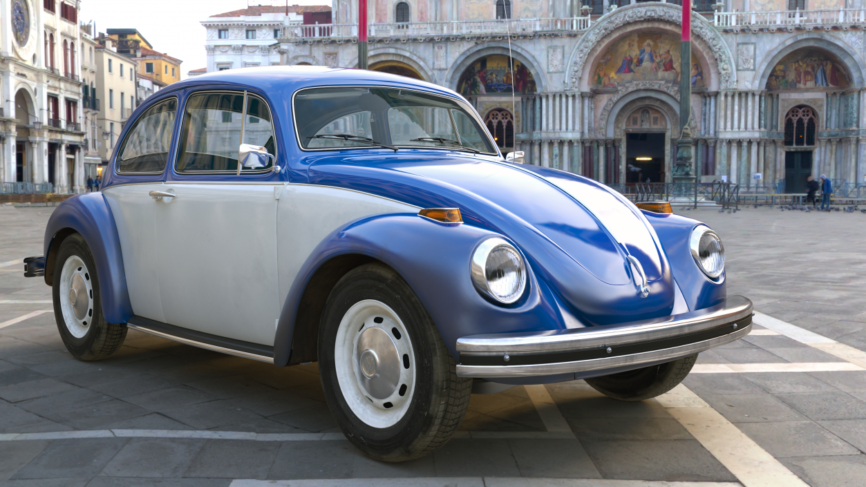 3D model Iconic Volkswagen Beetle Rigged for Maya