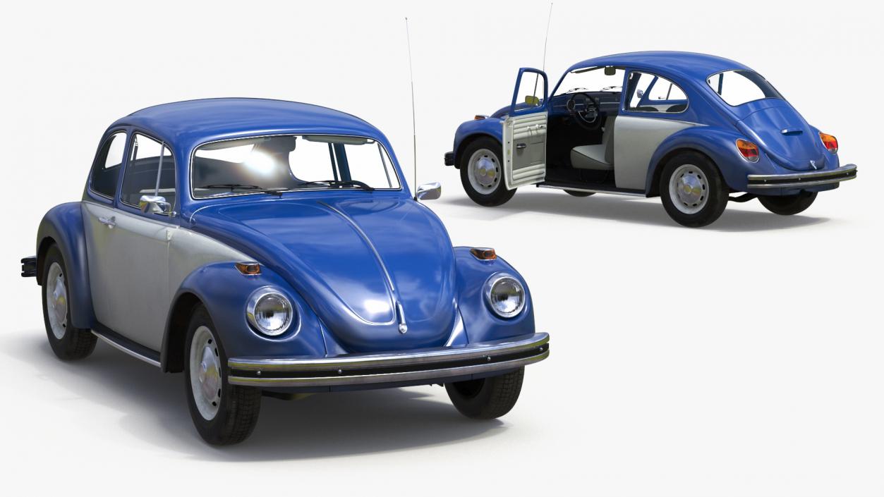 3D model Iconic Volkswagen Beetle Rigged for Maya