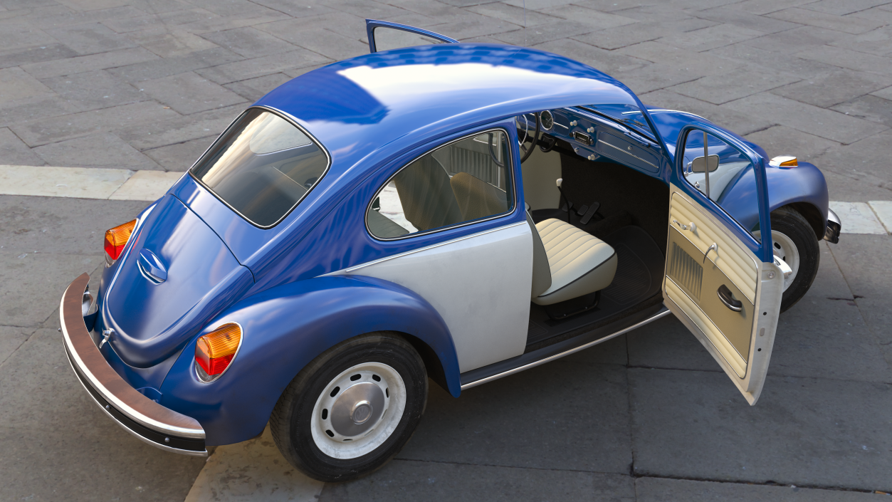 3D model Iconic Volkswagen Beetle Rigged for Maya