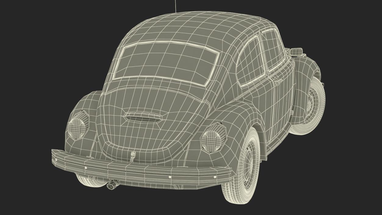 3D model Iconic Volkswagen Beetle Rigged for Maya