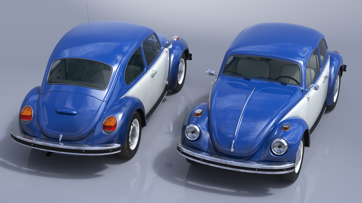 3D model Iconic Volkswagen Beetle Rigged for Maya