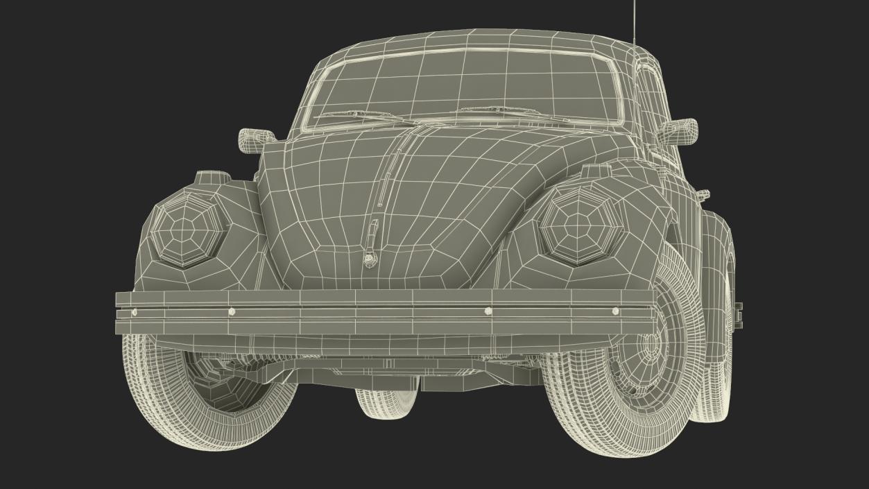 3D model Iconic Volkswagen Beetle Rigged for Maya