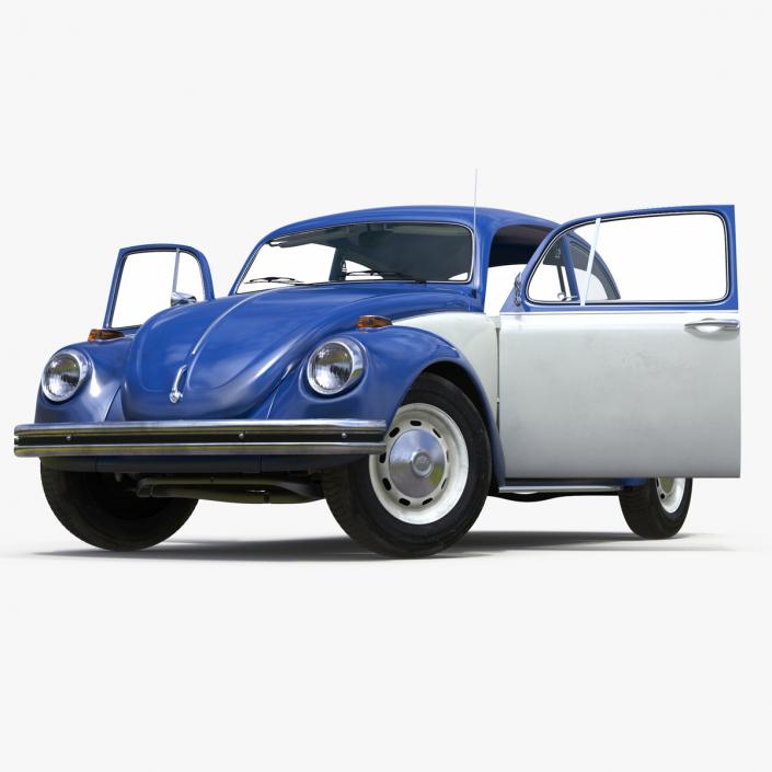 3D model Iconic Volkswagen Beetle Rigged for Maya