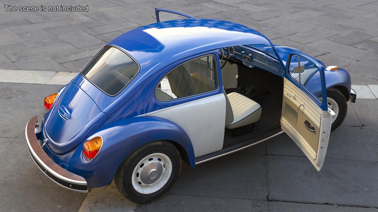 3D model Iconic Volkswagen Beetle Rigged for Maya