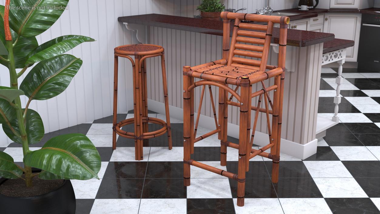 3D Square Bar Stool