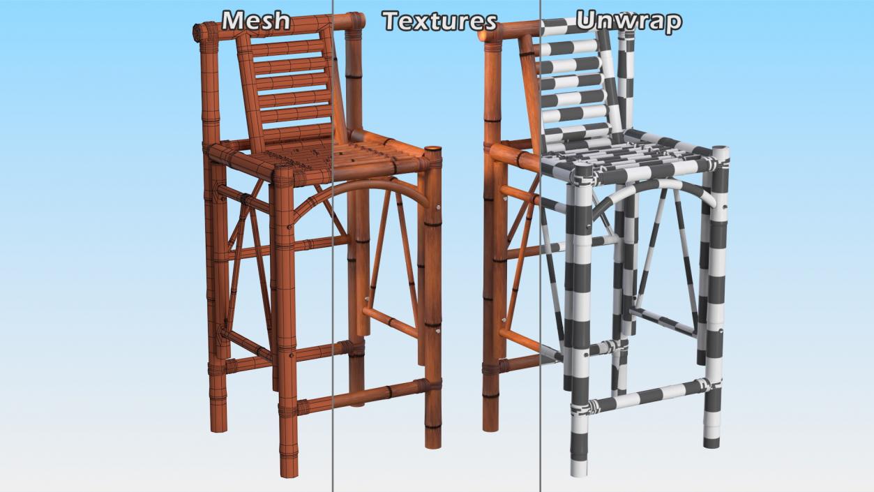 3D Square Bar Stool