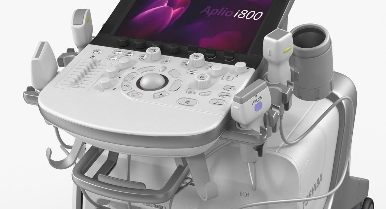 3D Toshiba Aplio i800 Ultrasound System Rigged model