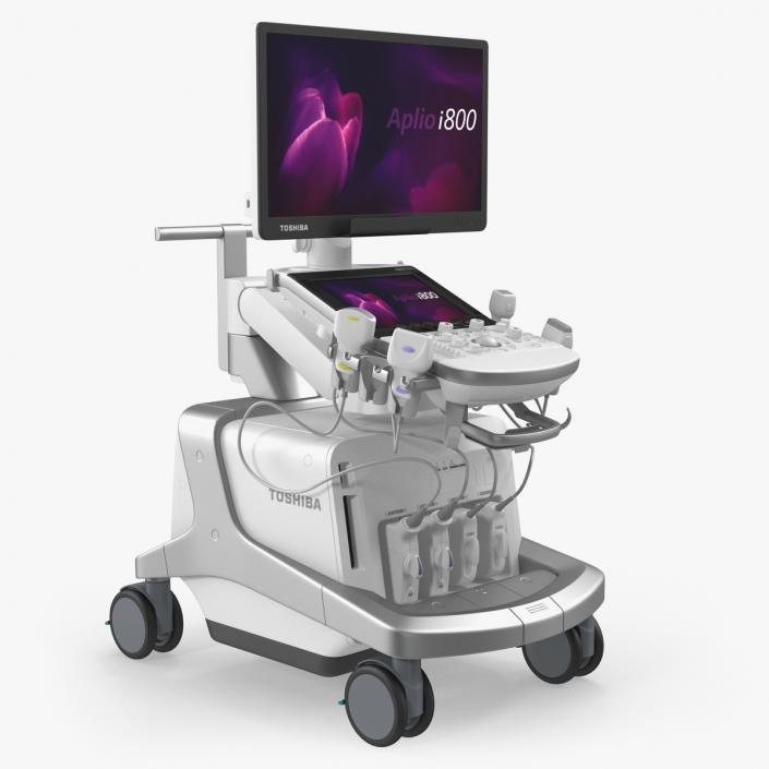 3D Toshiba Aplio i800 Ultrasound System Rigged model