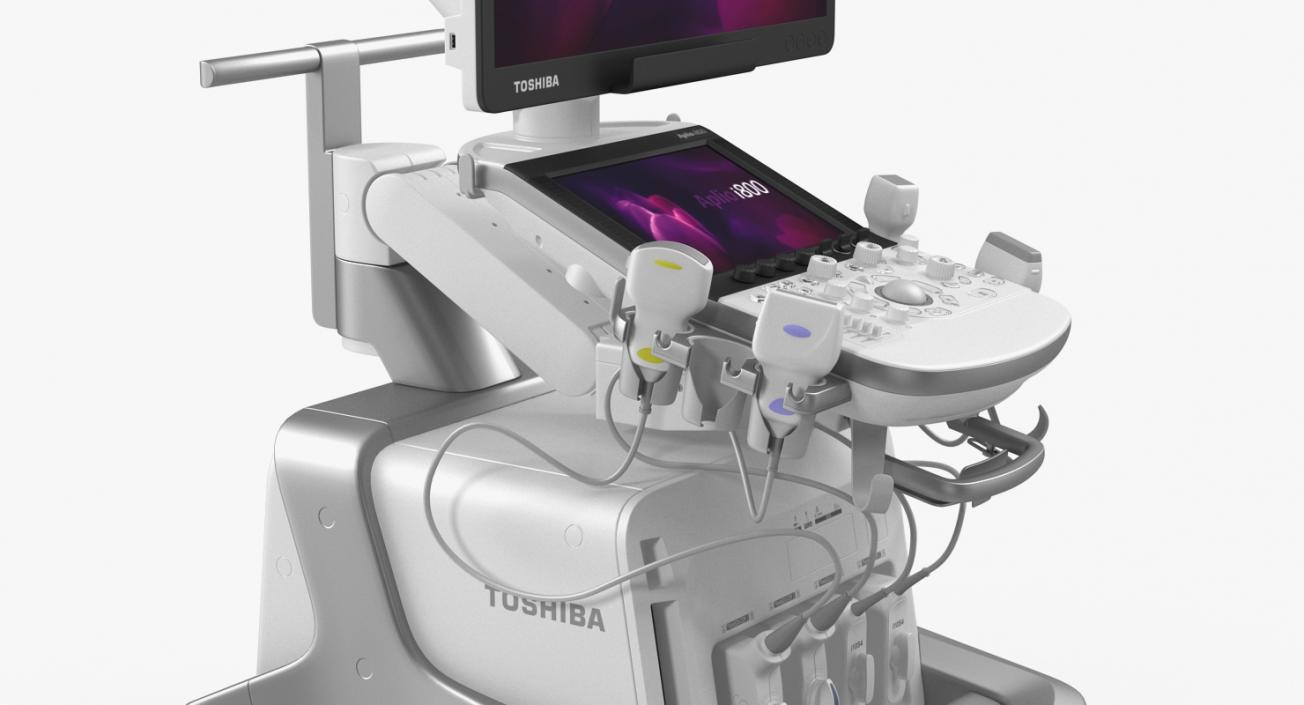 3D Toshiba Aplio i800 Ultrasound System Rigged model