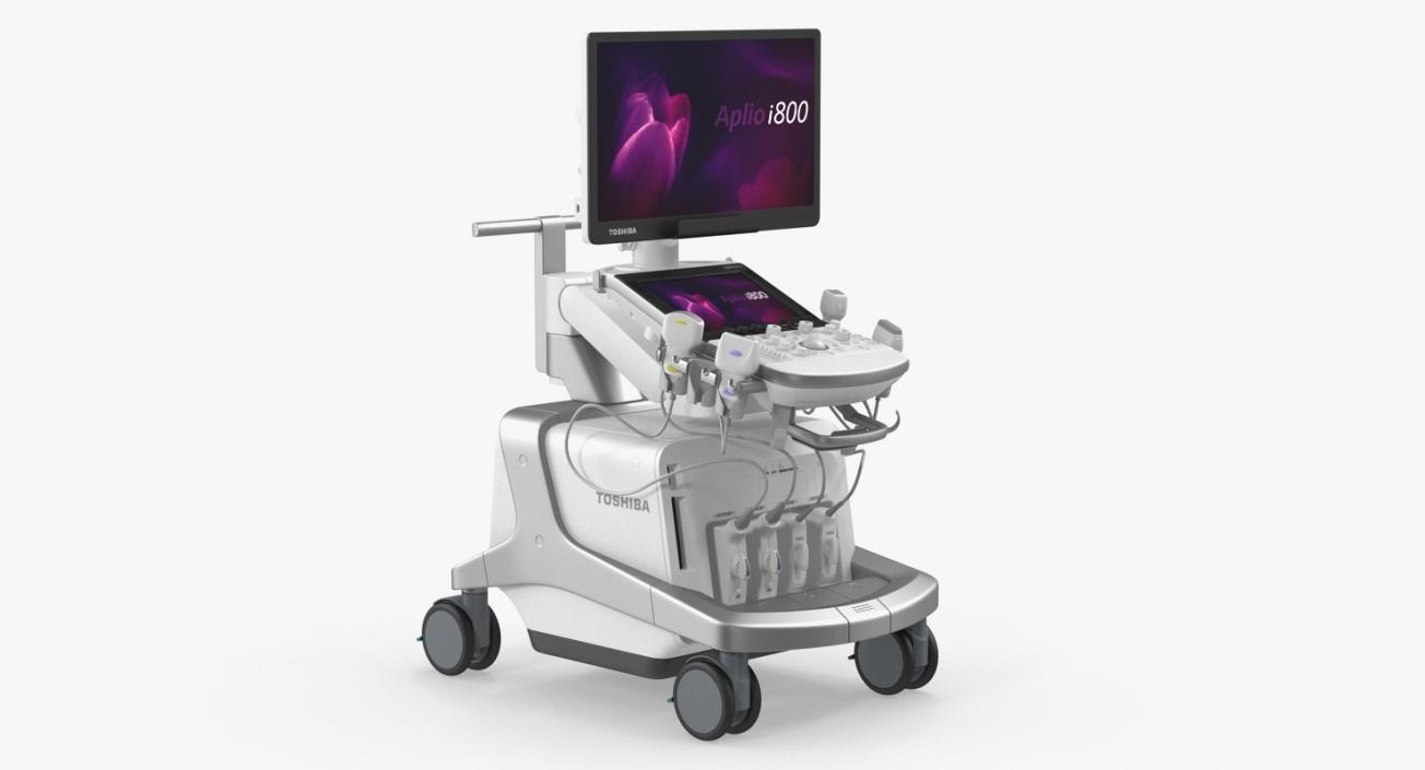 3D Toshiba Aplio i800 Ultrasound System Rigged model