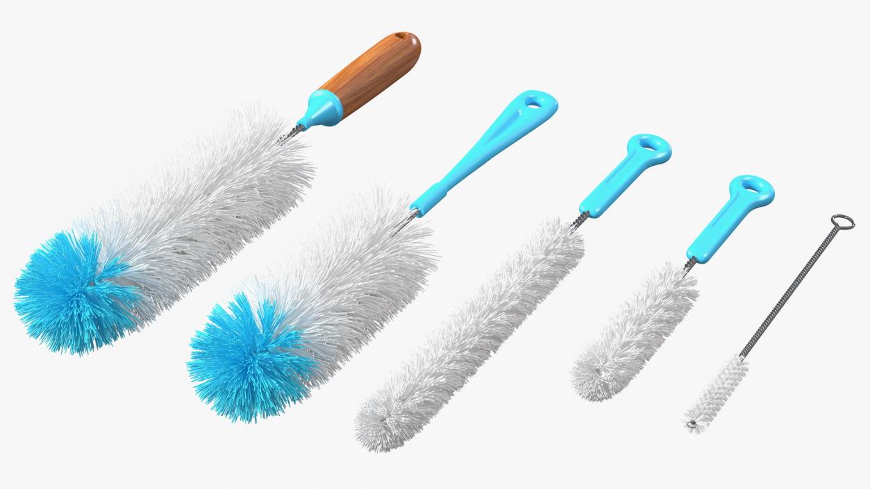 Bottle Brush Cleaner Set 3D model