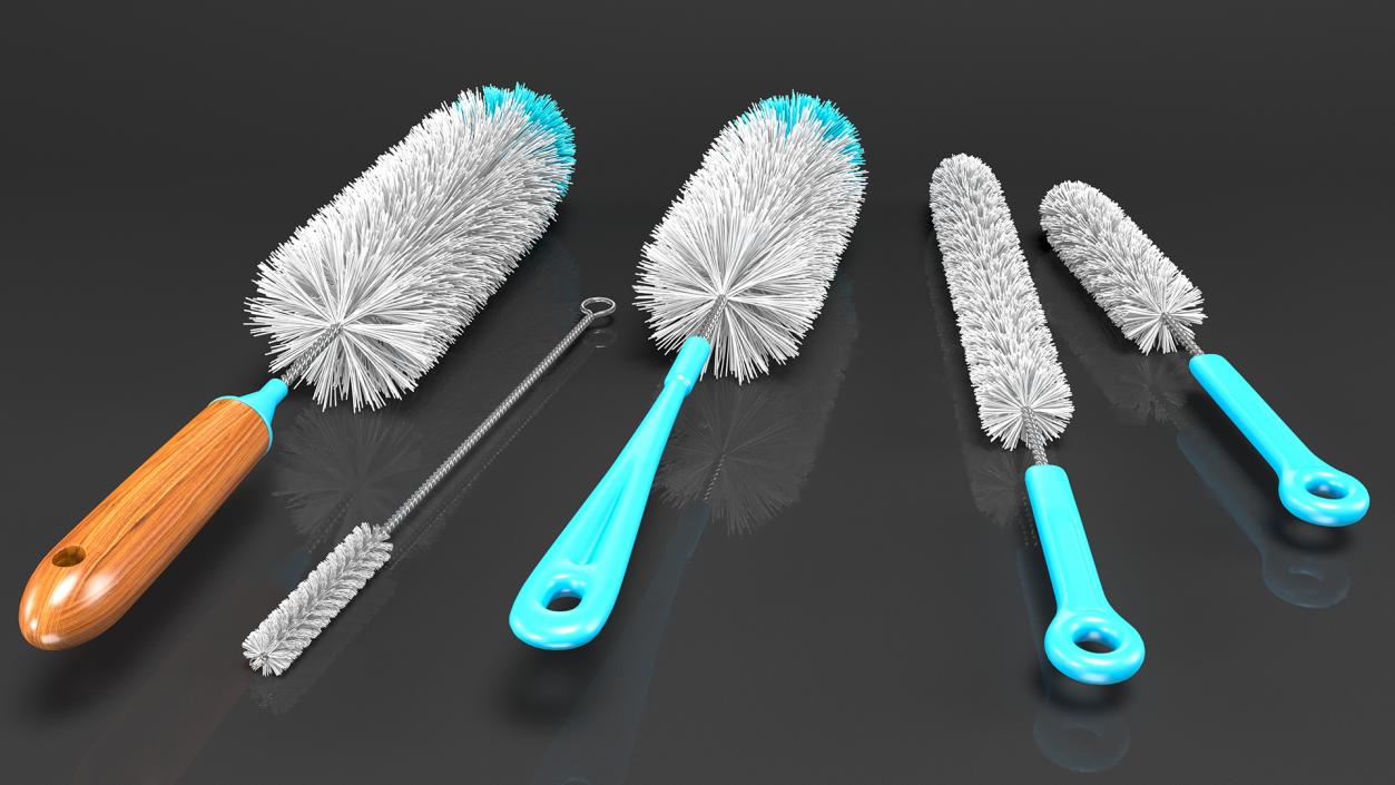 Bottle Brush Cleaner Set 3D model