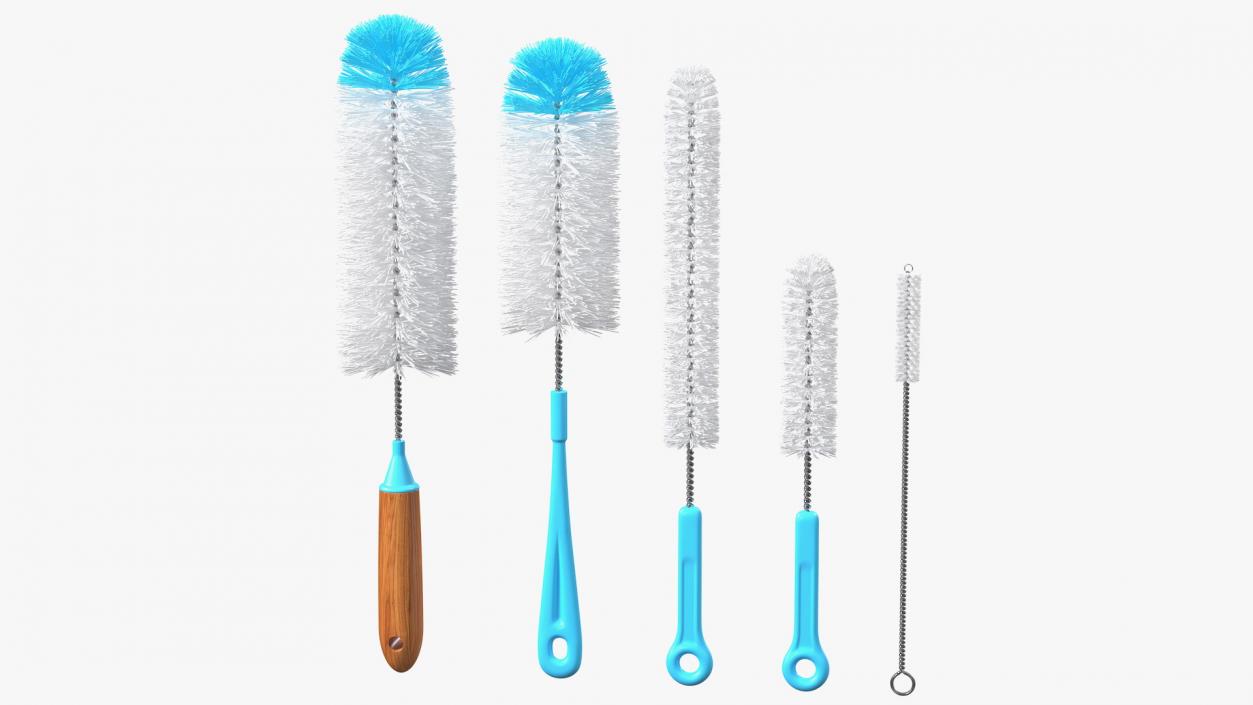 Bottle Brush Cleaner Set 3D model